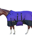 Hilason 600D Winter Waterproof Horse Turnout Blanket Belly Wrap Purple