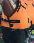 Hilason 600D Winter Waterproof Horse Turnout Blanket Belly Wrap Orange
