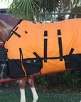 Hilason 600D Winter Waterproof Horse Turnout Blanket Belly Wrap Orange