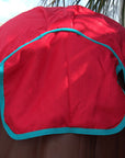Hilason 600D Winter Waterproof Horse Turnout Blanket Belly Wrap Red & Turquoise