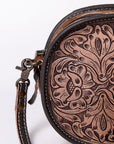 OHLAY KBG107 Canteen Hand Tooled Genuine Leather women bag western handbag purse