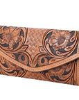 OHLAY WALLET Hand Tooled  Genuine Leather women bag western handbag purse