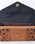 OHLAY WALLET Hand Tooled Genuine Leather women bag western handbag purse
