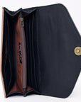OHLAY WALLET Hand Tooled Genuine Leather women bag western handbag purse