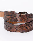 American Darling ADBL114-L Genuine American Leather Belt Men and  Women