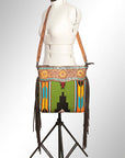American Darling ADBGZ642A Signature Crossbody Hand Tooled Saddle Blanket Genuine Leather Women Bag Western Handbag Purse