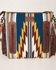 American Darling ADBGZ642B Signature Crossbody Hand Tooled Saddle Blanket Genuine Leather Women Bag Western Handbag Purse