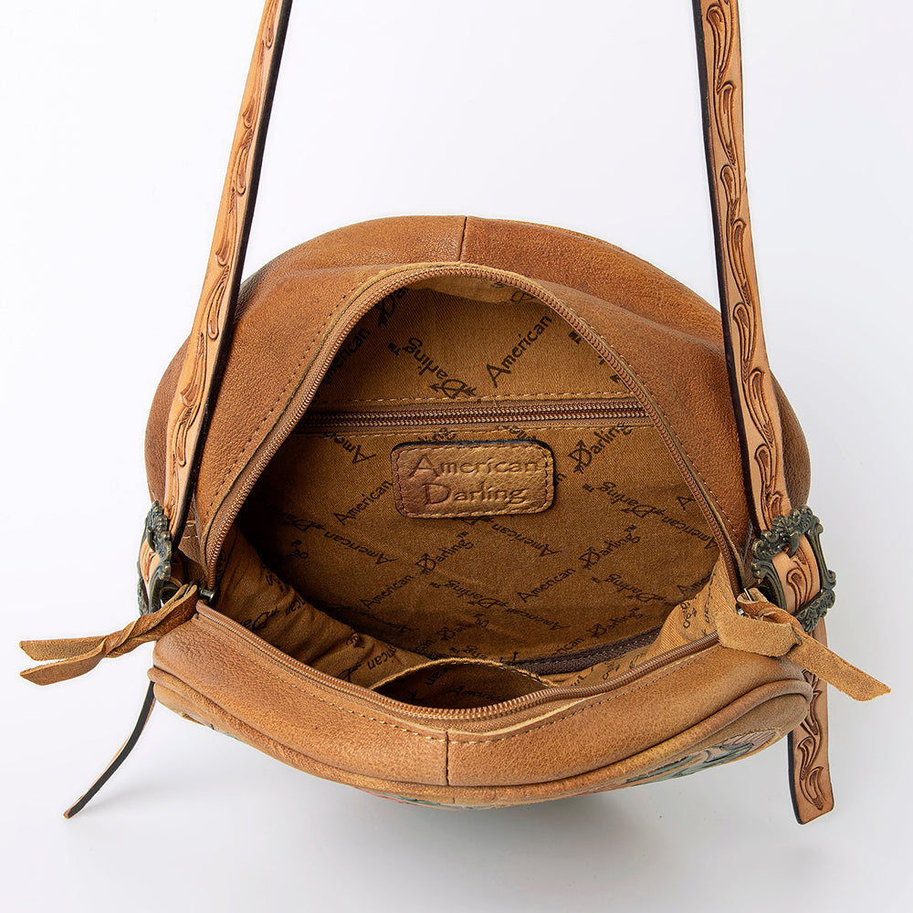 American Darling Hand Tooled Genuine Leather Women Bag Western Handbag Purse