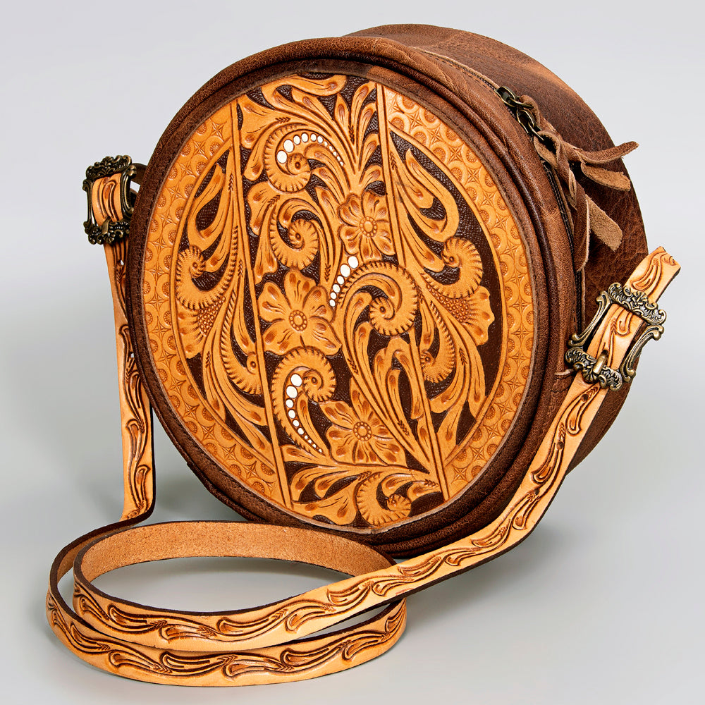 American Darling Hand Tooled Genuine Leather Women Bag Western Handbag Purse