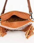 American Darling Hair On Genuine Leather Women Bag Western Handbag Purse