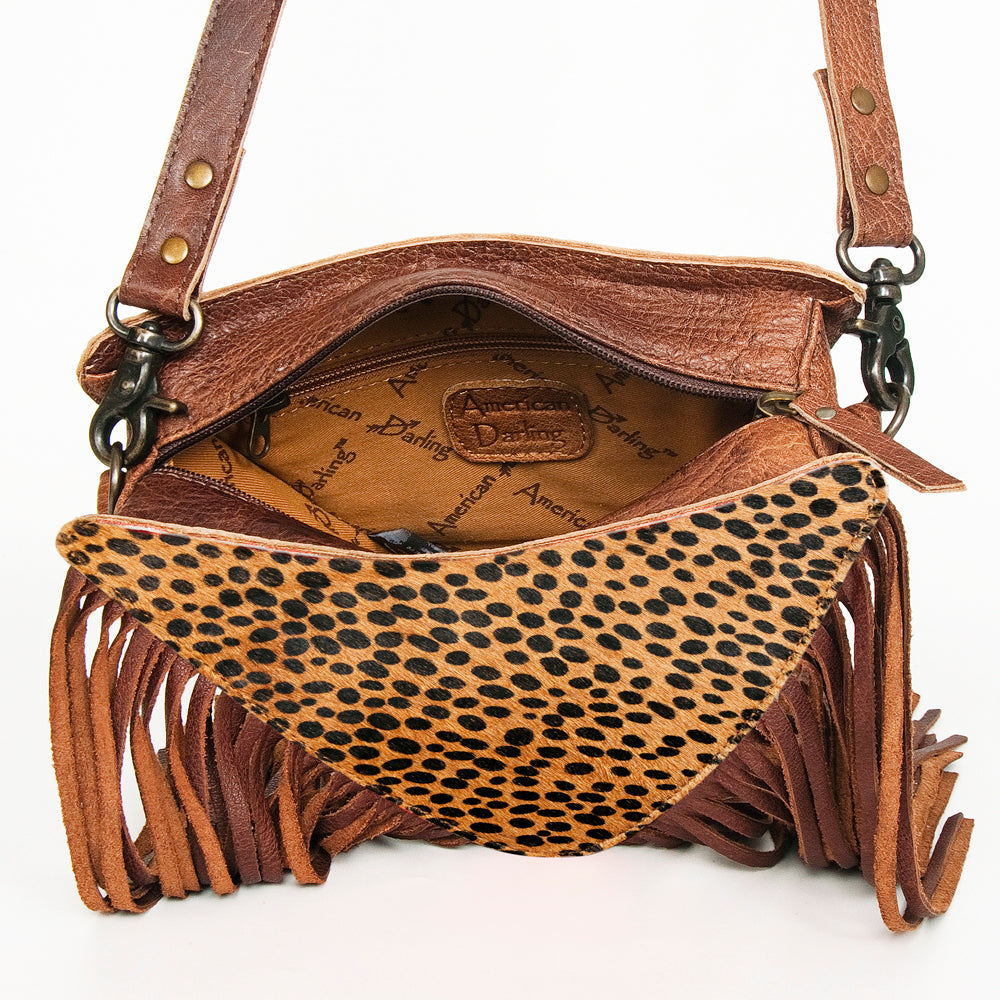 American Darling Hair On Genuine Leather Women Bag Western Handbag Purse