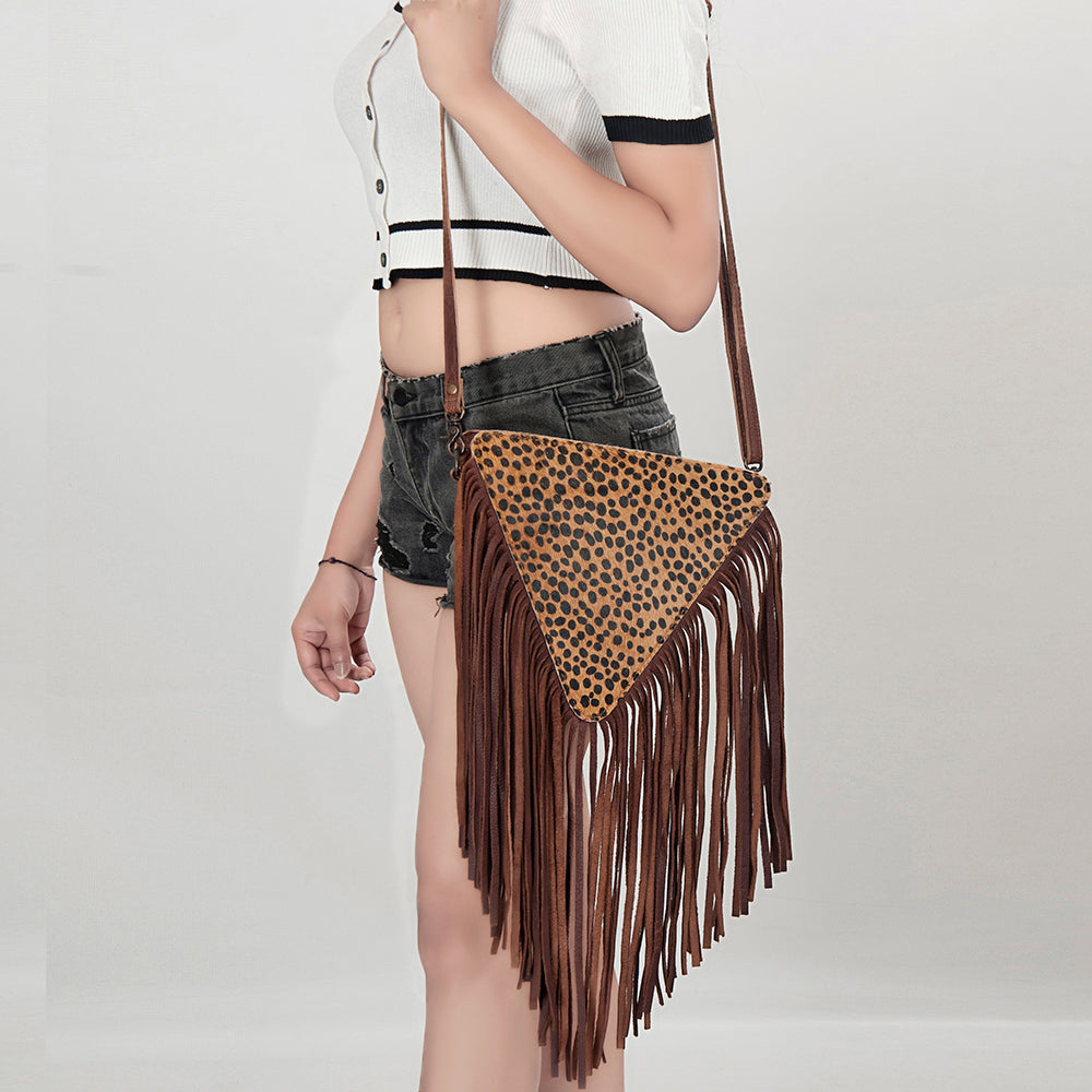 American Darling Hair On Genuine Leather Women Bag Western Handbag Purse