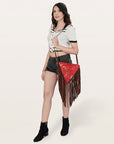 American Darling Hair On Genuine Leather Women Bag Western Handbag Purse