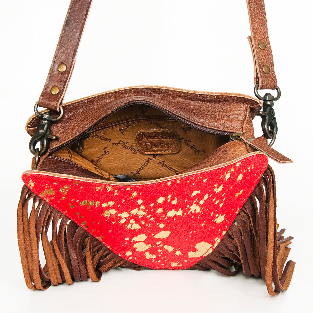 American Darling Hair On Genuine Leather Women Bag Western Handbag Purse
