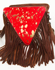 American Darling Hair On Genuine Leather Women Bag Western Handbag Purse