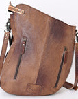 American Darling ADBG938 Large Crossbody Hand Tooled Hair-On Genuine Leather Women Bag Western Handbag Purse