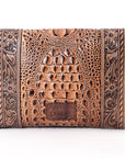 American Darling ADBG942 Crossbody Hand Tooled Crocodile Embossed Genuine Leather Women Bag Western Handbag Purse