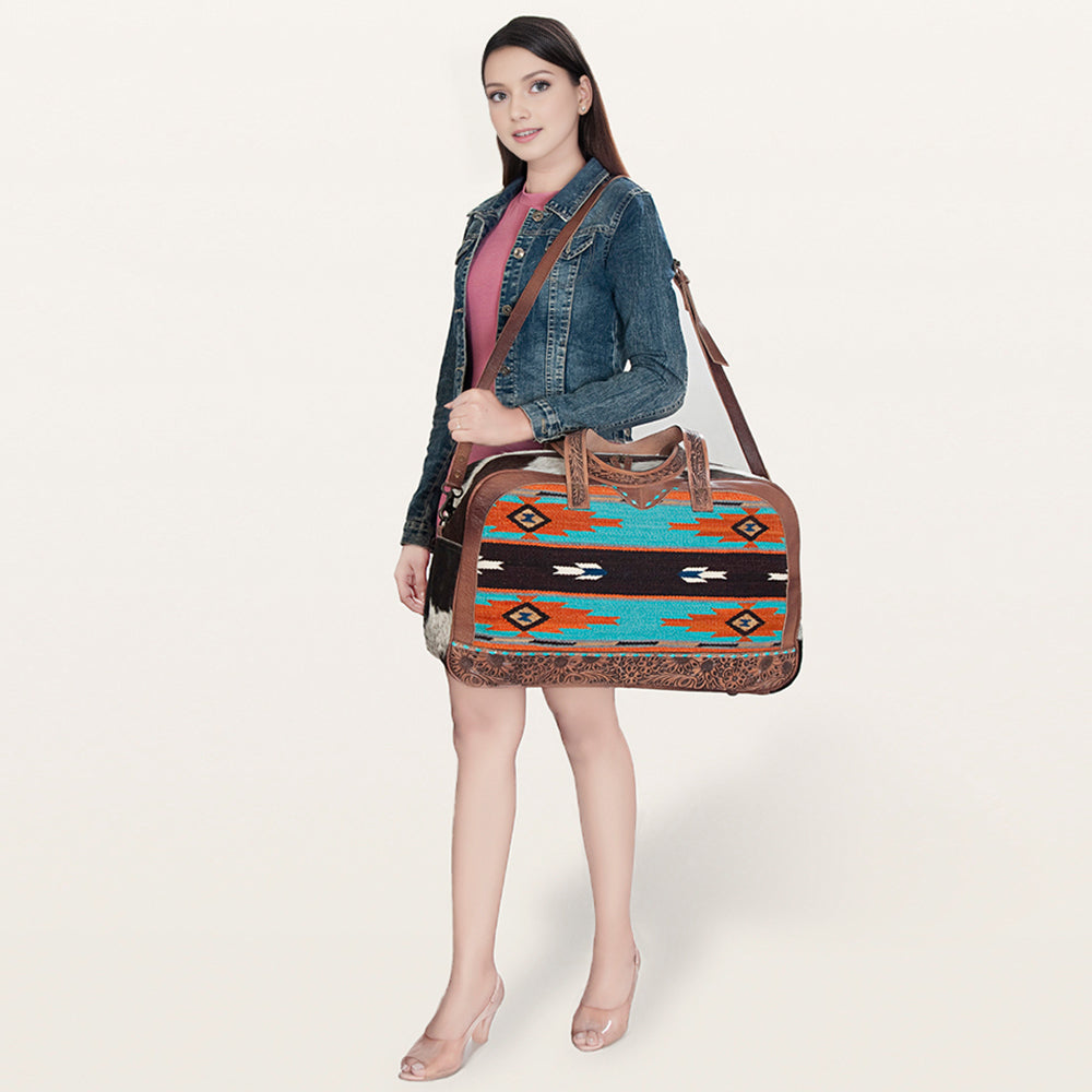 American Darling Saddle Blanket Hair On Genuine Leather Women Bag Western Handbag Purse