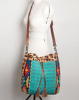 American Darling ADBG574D1 Large Crossbody Saddle Blanket Hair On Genuine Leather Women Bag Western Handbag Purse
