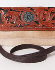 Ohlay Bags KBK108 Clutch Hand Tooled Hair-On Genuine Leather Women Bag Western Handbag Purse
