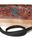 Ohlay Bags KBK108 Clutch Hand Tooled Hair-On Genuine Leather Women Bag Western Handbag Purse