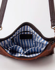 Ohlay Bags KBK109 Cross Body I Hand Tooled Hair-On Genuine Leather Women Bag Western Handbag Purse