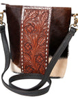 OHLAY KBK119 HOBO Hand Tooled Hair-on Genuine Leather women bag western handbag purse