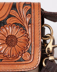 Ohlay Bags KBK123 Clutch Hand Tooled Hair-On Genuine Leather Women Bag Western Handbag Purse