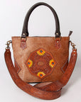 OHLAY KBK124 TOTE Hand Tooled Hair-on Genuine Leather women bag western handbag purse
