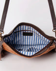 OHLAY KBK126 HOBO Hand Tooled Hair-on Genuine Leather women bag western handbag purse