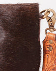 OHLAY KBK127 TOTE Hand Tooled Hair-on Genuine Leather women bag western handbag purse
