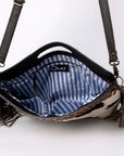 OHLAY SKBA105 Clutch Hand Tooled Hair-On Genuine Leather women bag western handbag purse