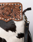 OHLAY SKBA105 Clutch Hand Tooled Hair-On Genuine Leather women bag western handbag purse