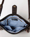 Ohlay Bags KBA111 Cross Body I Hand Tooled Hair-On Genuine Leather Women Bag Western Handbag Purse