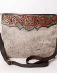 Ohlay Bags KBA112 Cross Body I Hand Tooled Hair-On Genuine Leather Women Bag Western Handbag Purse