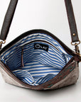 Ohlay Bags KBA112 Cross Body I Hand Tooled Hair-On Genuine Leather Women Bag Western Handbag Purse