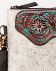 Ohlay Bags KBA115 Cross Body I Hand Tooled Hair-On Genuine Leather Women Bag Western Handbag Purse