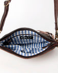 Ohlay Bags KBA117 Cross Body I Hand Tooled Hair-On Genuine Leather Women Bag Western Handbag Purse