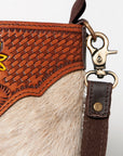 Ohlay Bags KBA117 Cross Body I Hand Tooled Hair-On Genuine Leather Women Bag Western Handbag Purse