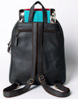 OHLAY KBA123 Backpack Hand Tooled Upcycled Wool Hair-On Genuine Leather women bag western handbag purse