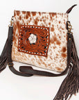 Ohlay Bags KBA124 Cross Body I Hand Tooled Hair-On Genuine Leather Women Bag Western Handbag Purse