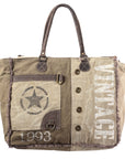 OHLAY KB348 TOTE Upcycled Canvas Genuine Leather women bag western handbag purse