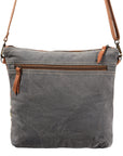 OHLAY KB358 Cross Body Upcycled Wool Upcycled Canvas Genuine Leather women bag western handbag purse