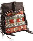 OHLAY MESSENGER Upcycled Wool Upcycled Canvas Hair-on Genuine Leather women bag western handbag purse