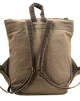 OHLAY KB364 Backpack Upcycled Canvas Hair-On Genuine Leather women bag western handbag purse