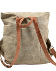 OHLAY KB381 Backpack Upcycled Canvas Hair-On Genuine Leather women bag western handbag purse