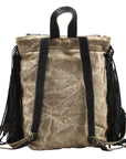 OHLAY KB388 Backpack Upcycled Canvas Hair-On Genuine Leather women bag western handbag purse