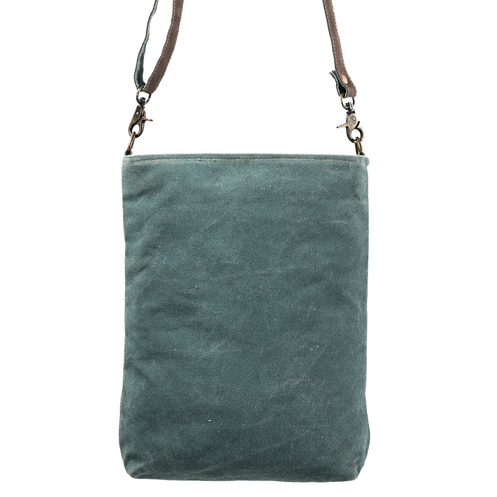 OHLAY MESSENGER Upcycled Wool Upcycled Canvas  Genuine Leather women bag western handbag purse
