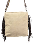 OHLAY MESSENGER Upcycled Wool Upcycled Canvas Hair-on Genuine Leather women bag western handbag purse