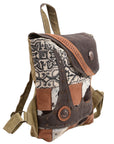 OHLAY KB392 Backpack Upcycled Canvas Hair-On Genuine Leather women bag western handbag purse